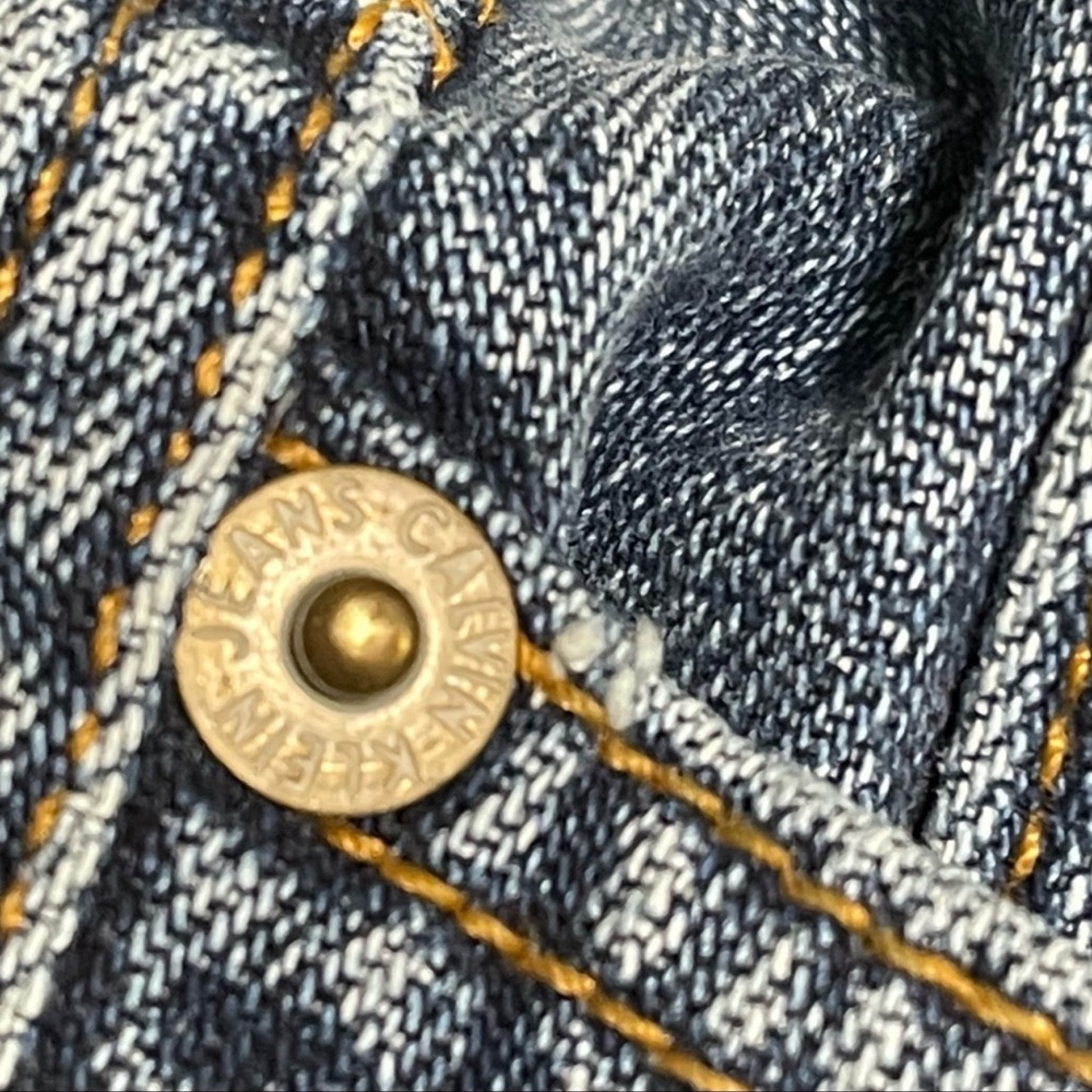 Vintage Calvin Klein Button Front Stovepipe Jean 11 Medium Stone Blue - Picture 14 of 14
